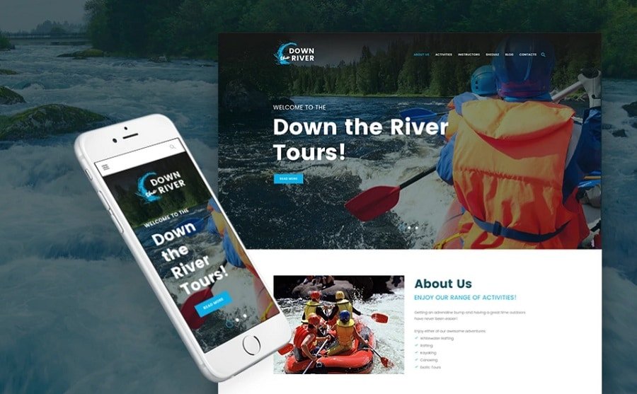 Down River - Rafting and Kayaking WordPress Theme 