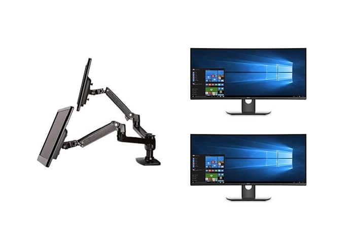 Dell monitors and mounting arm