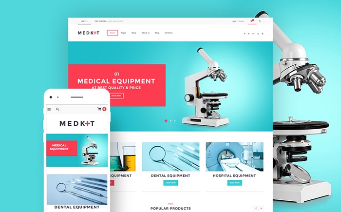  Medical Equipment WooCommerce theme