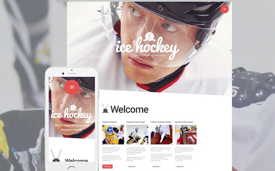 Professional Ice Hockey News & Blog WordPress Template
