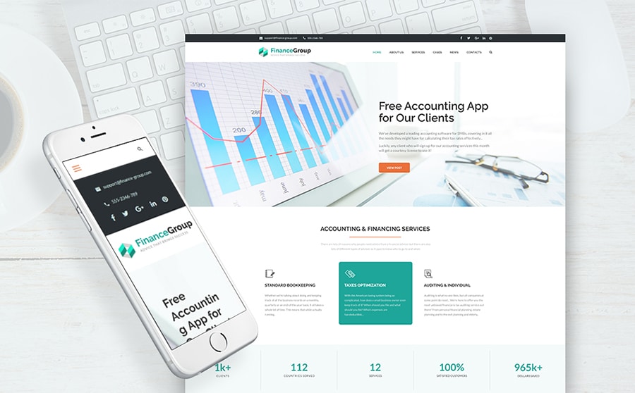 Financial Advisor Website WordPress Theme