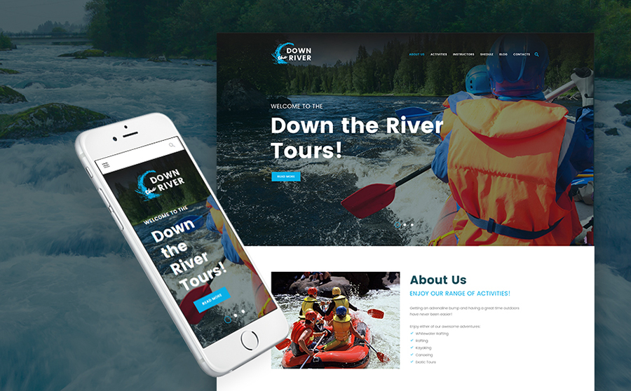 Rafting and Paddling WordPress Theme 