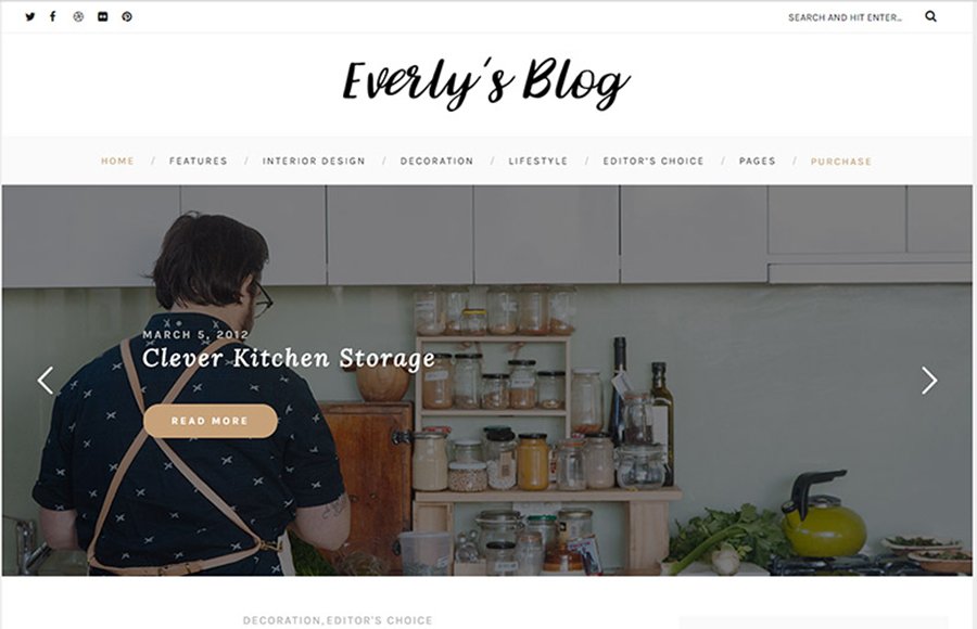 Everly - Hipster Blog WordPress Theme