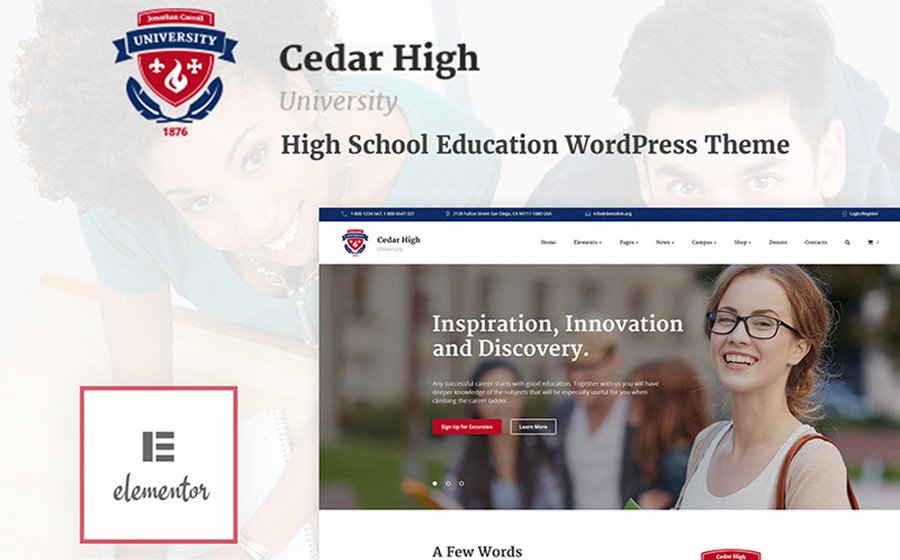 Cedar High - University WordPress Theme