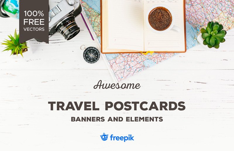 Free vector travel postcards you’ll love to download
