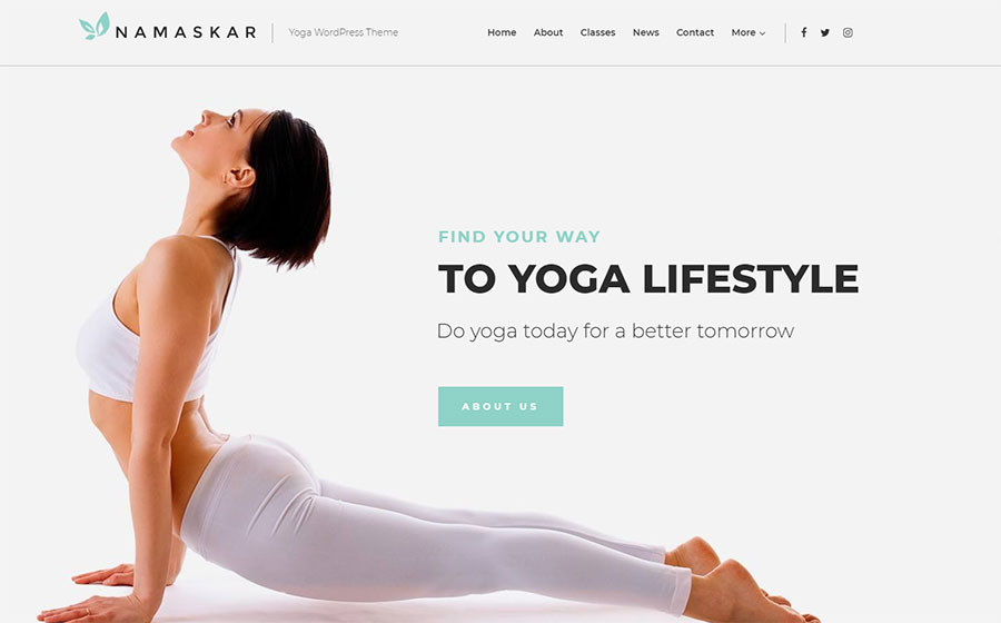 Namaskar - Yoga WordPress Theme