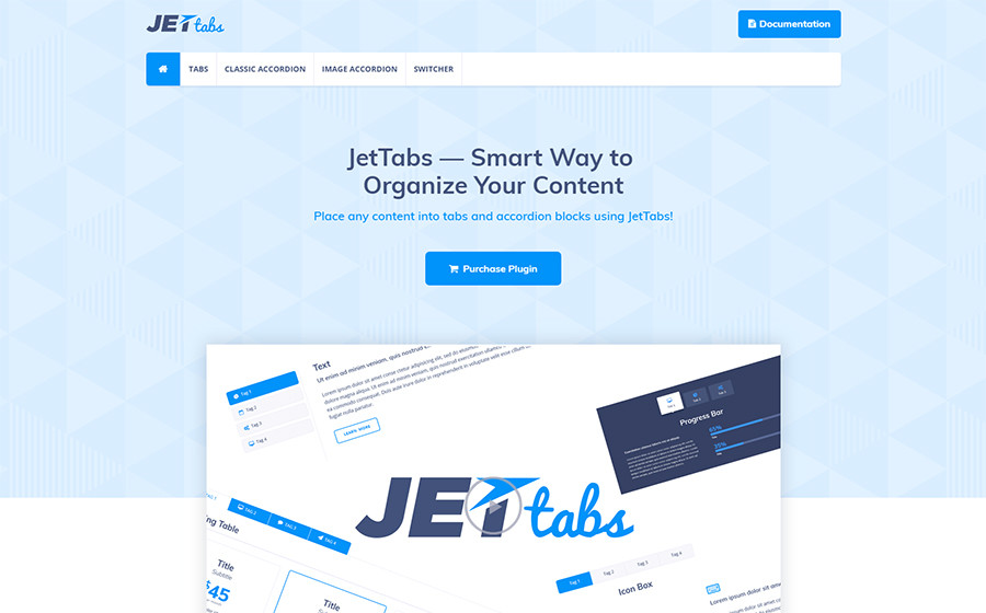 JetTabs - Tabs and Accordions for Elementor Page Builder WordPress Plugin