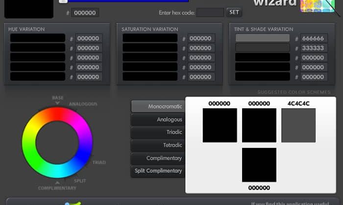 Color Wizard online color tool