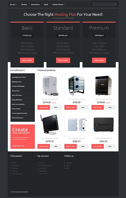 Top 20 Premium Web Hosting Templates