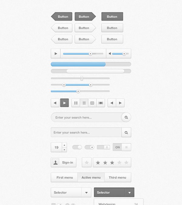 26 Professional Free Photoshop UI Kits