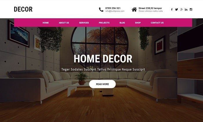 home decor theme for WordPress