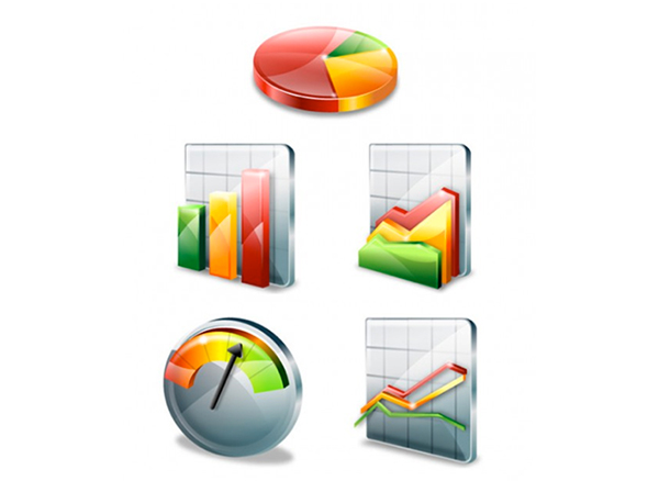 Download Free Vector 3D Chart Icons | Creative Beacon